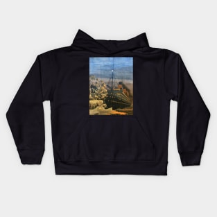 Titanic and the iceberg Kids Hoodie